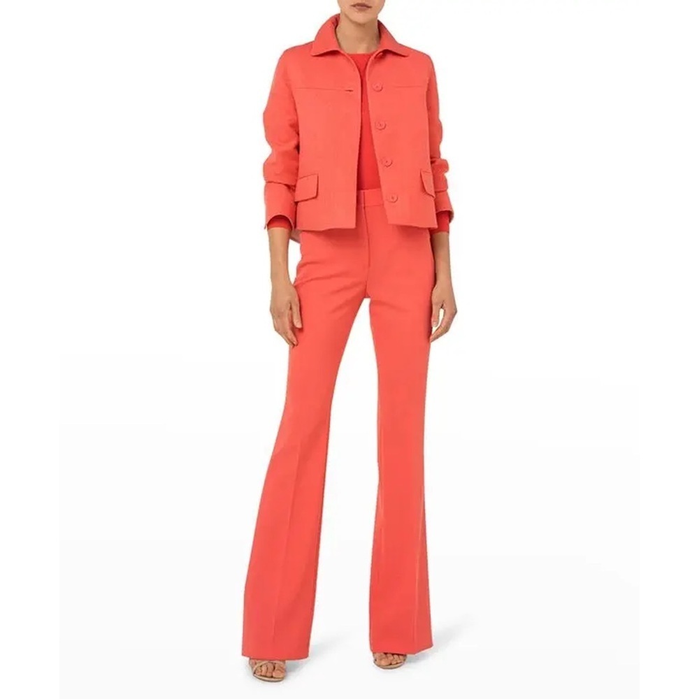 Akris Coral Boot-Cut Pantsuit
